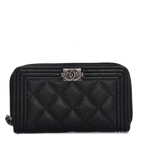 chanel boy small wallet|chanel boy zip around wallet.